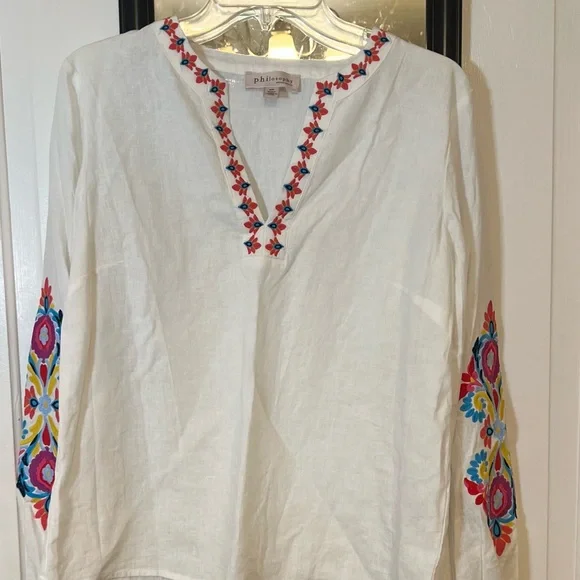 Philosophy White Embroidered Women's Top - small - Picture 5 of 12